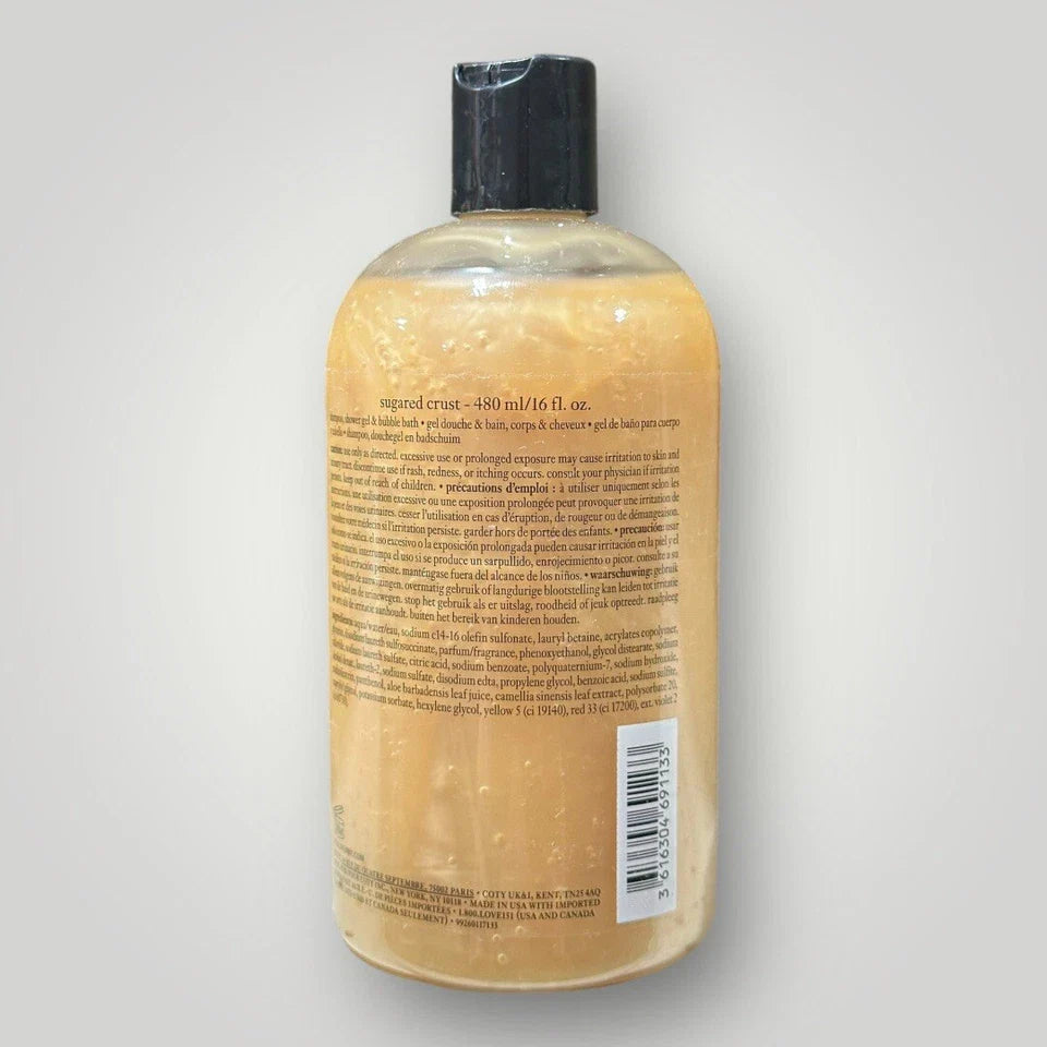 Philosophy Sugared Crust Shampoo, Shower Gel & Bubble Bath 16 Oz Sealed